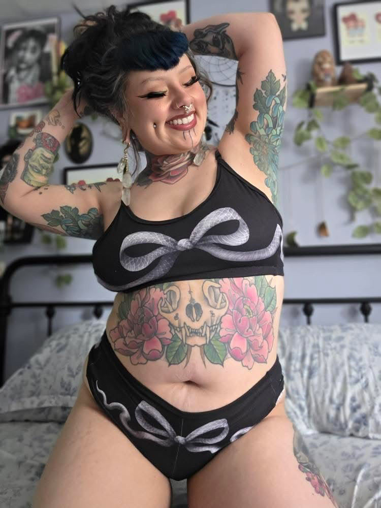 Snakeskin Bow Bralette