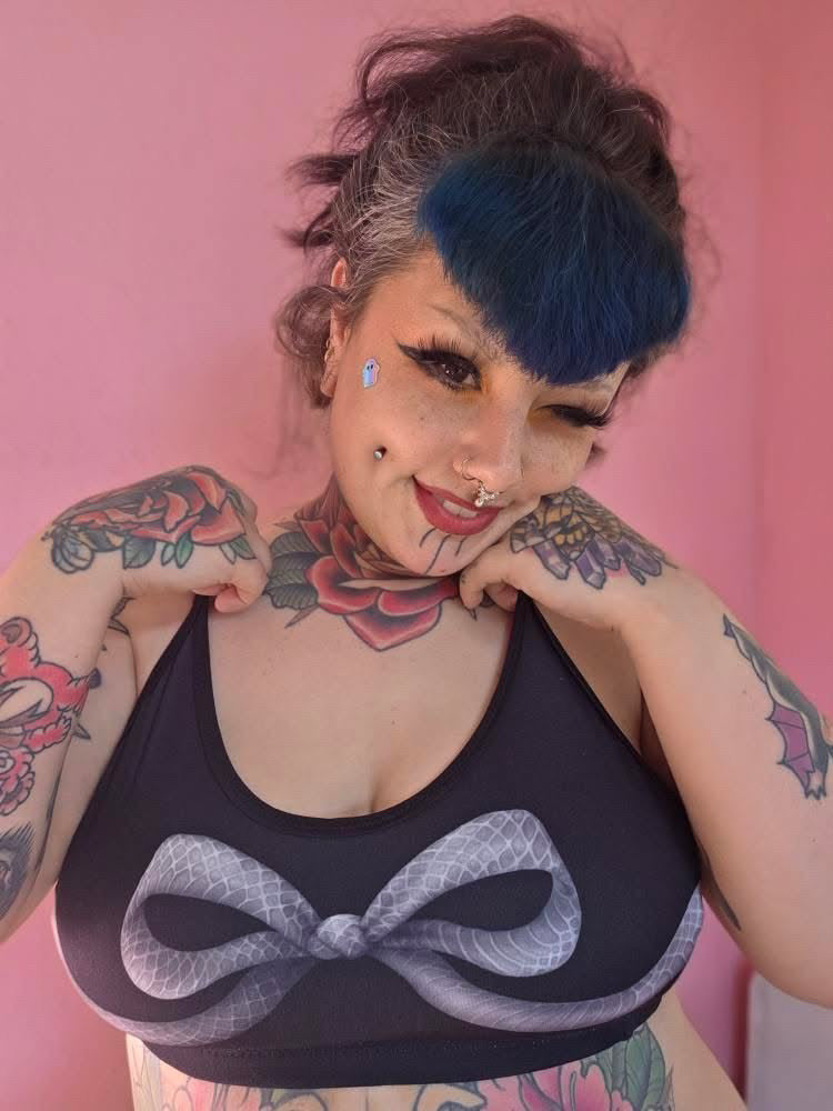 Snakeskin Bow Bralette