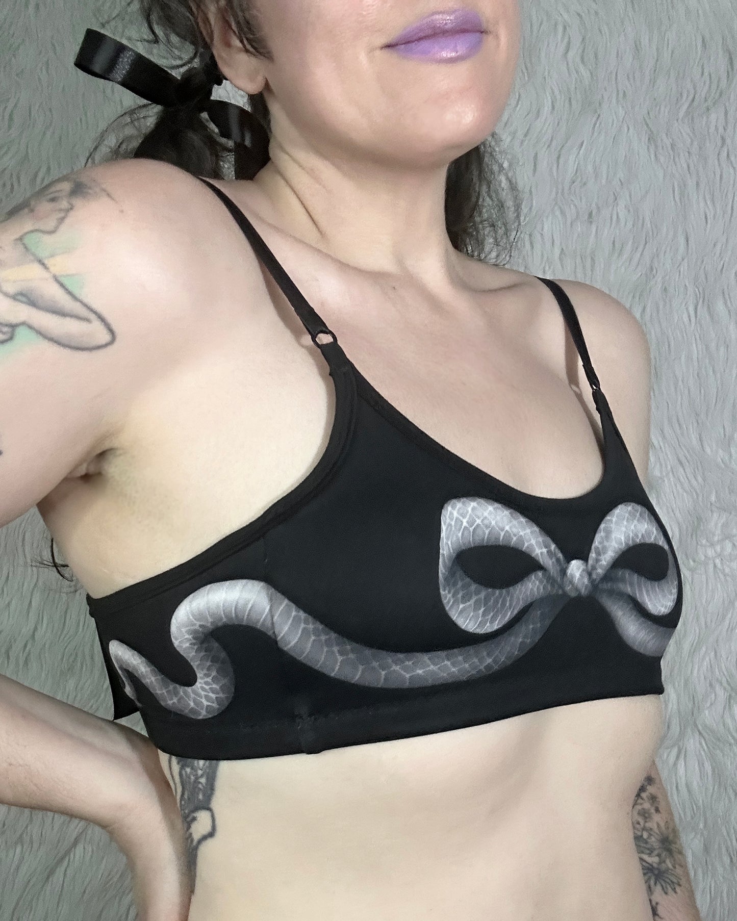 Snakeskin Bow Bralette