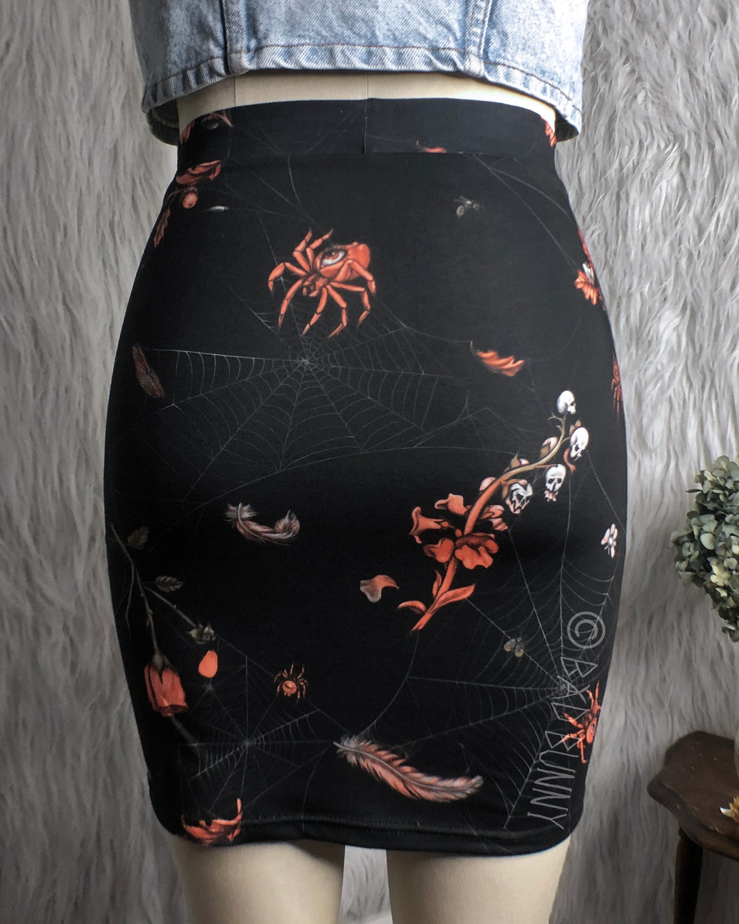 Miniskirt - Black Webs - MTO