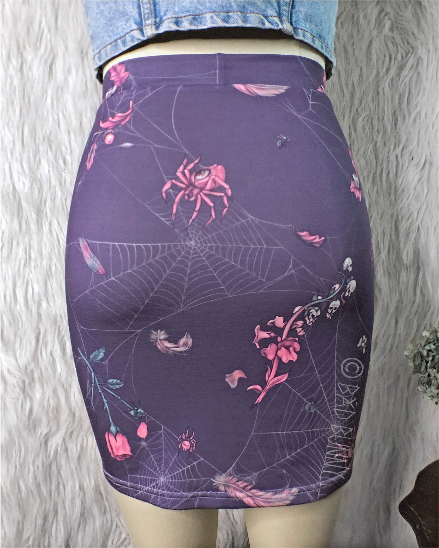 Miniskirt - Lavender Webs - MTO