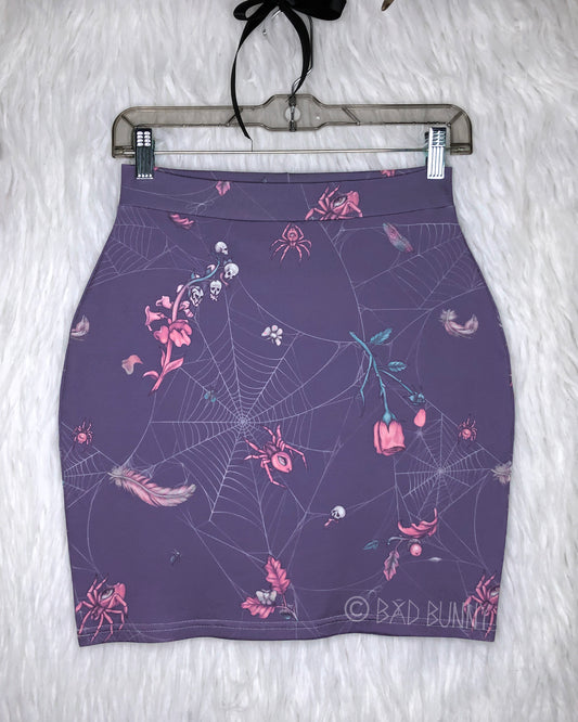 Miniskirt - Lavender Webs - MTO
