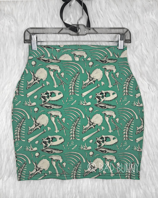 Miniskirt - Sage Dino Bones - MTO