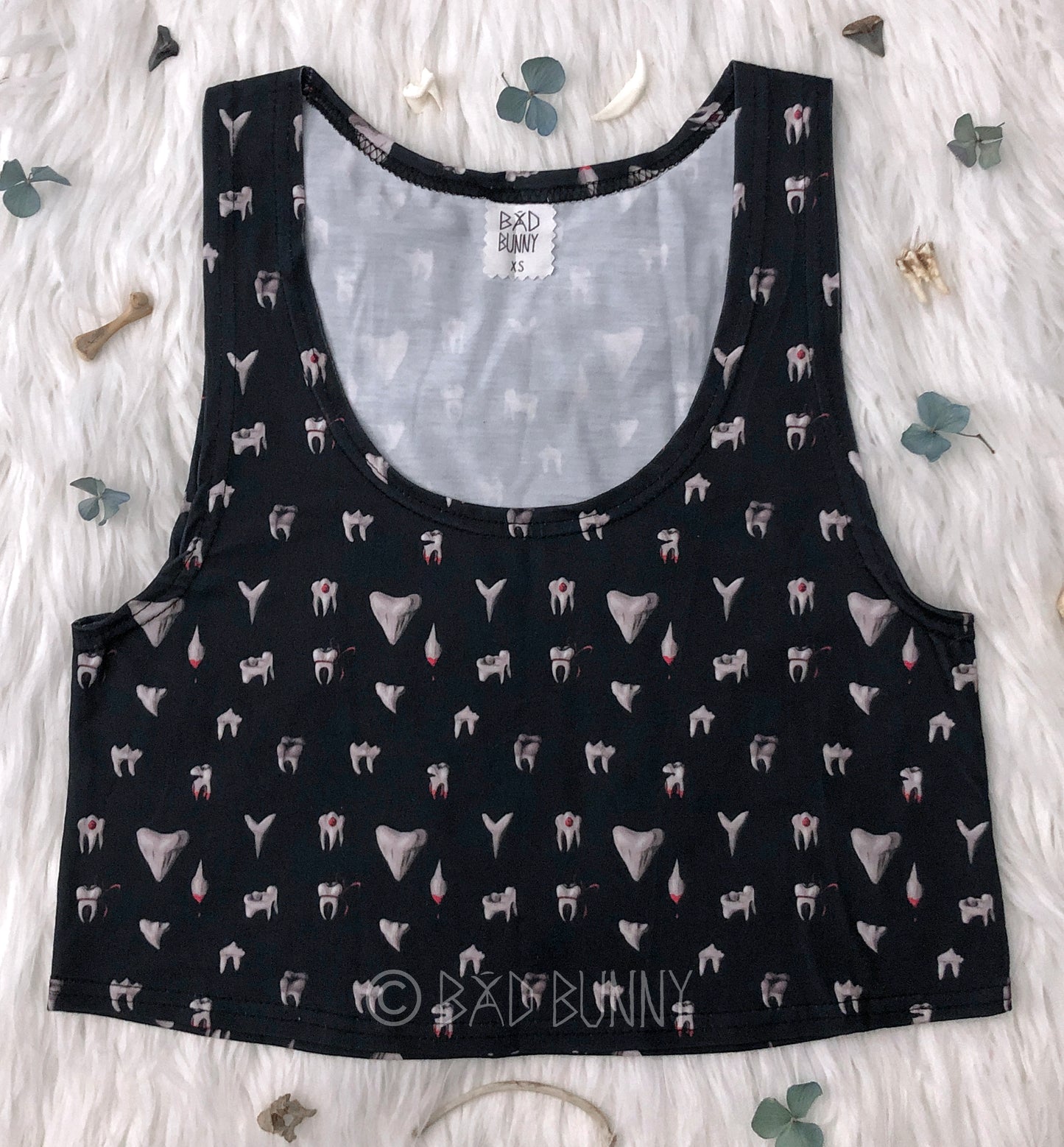 Crop Top - Black Teeth - MTO