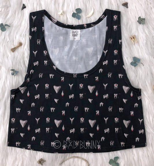 Crop Top - Black Teeth - MTO