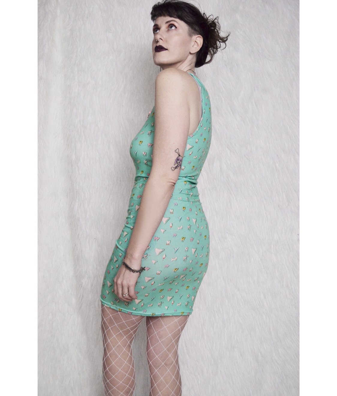 Bodycon Dress - Spearmint Teeth - MTO