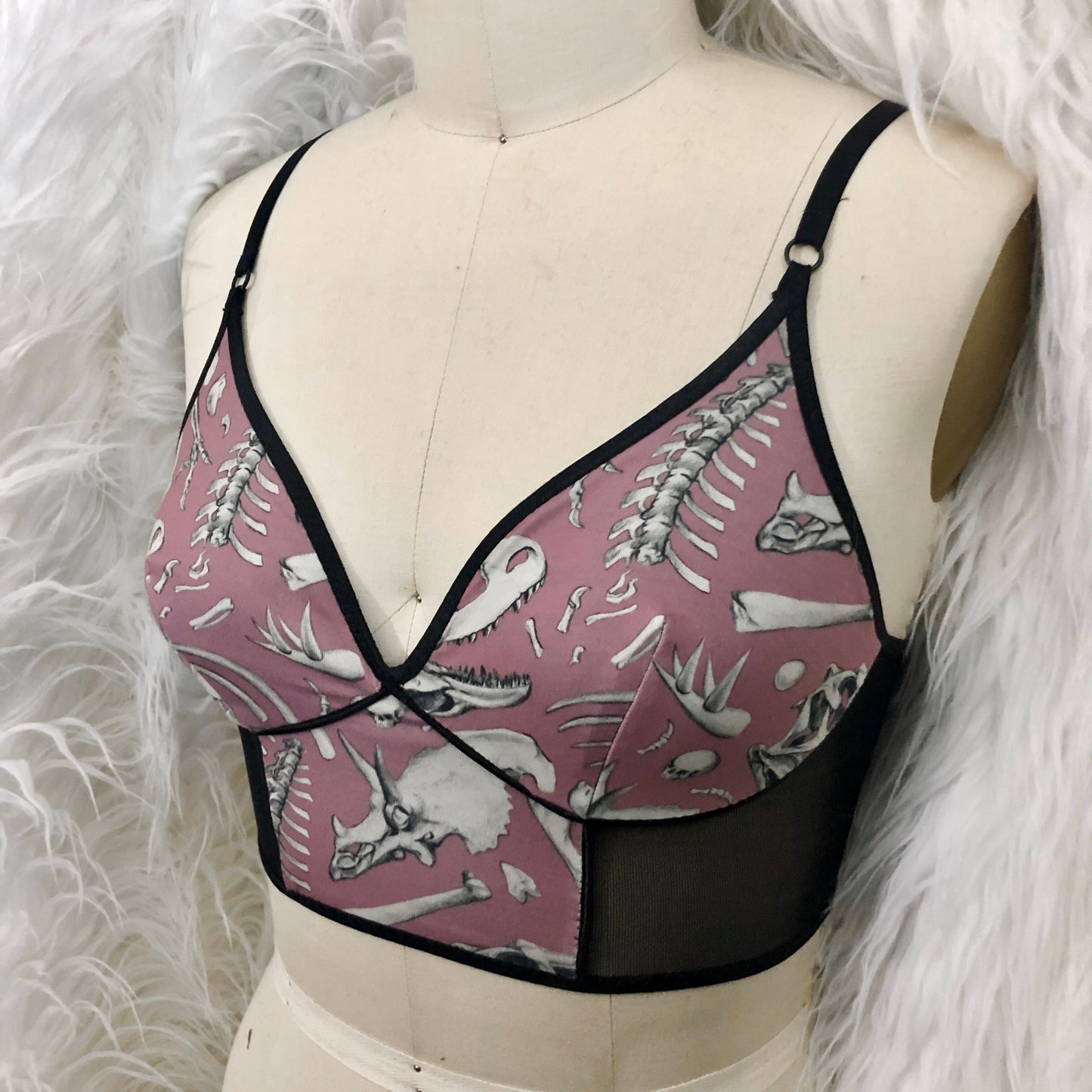 Bra - Pink Dino Bones - MTO