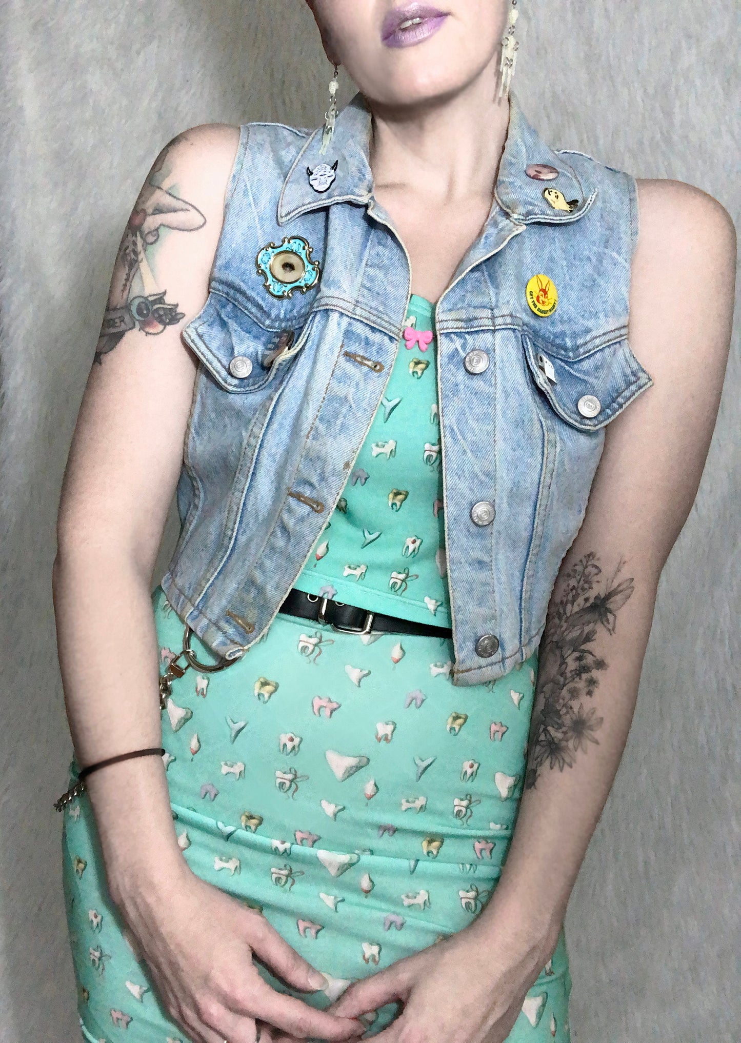 Crop Top - Spearmint Teeth - MTO