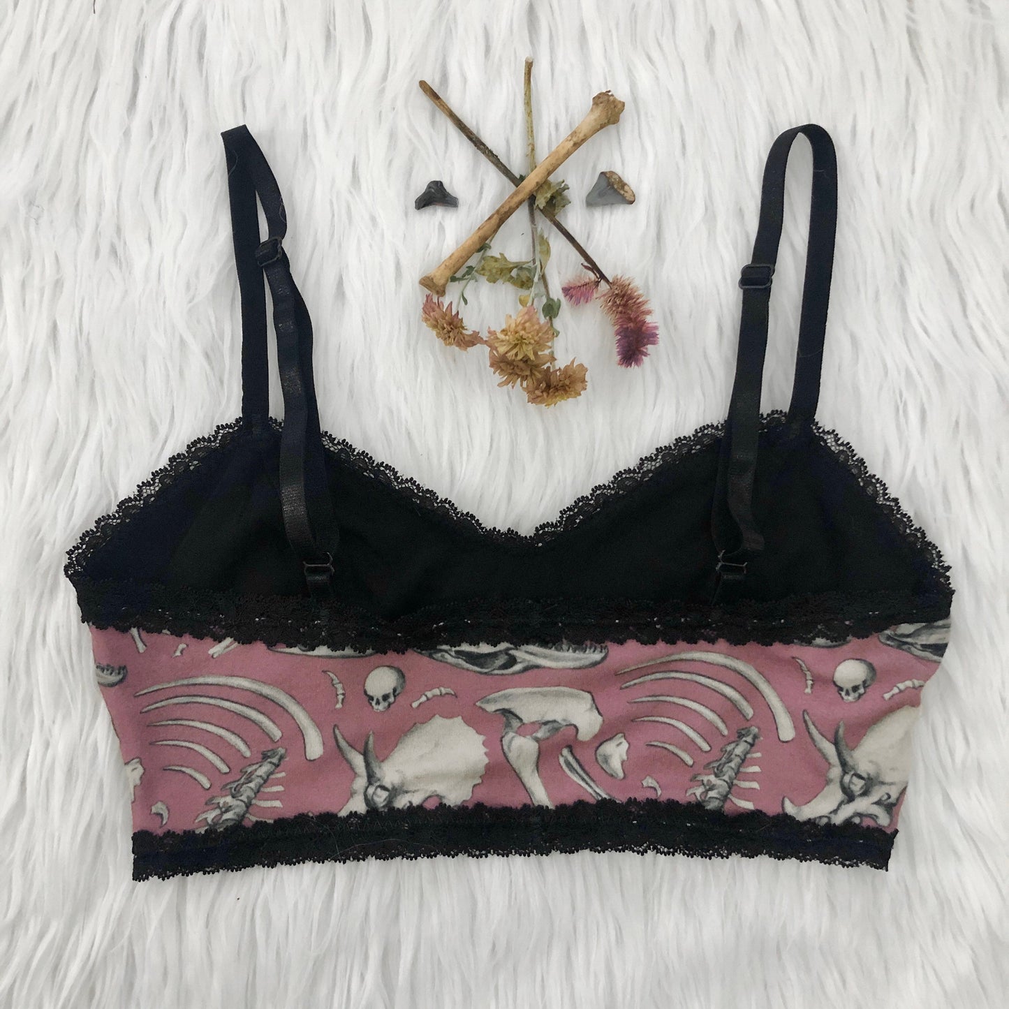 Bralette - Pink Dino Bone - MTO