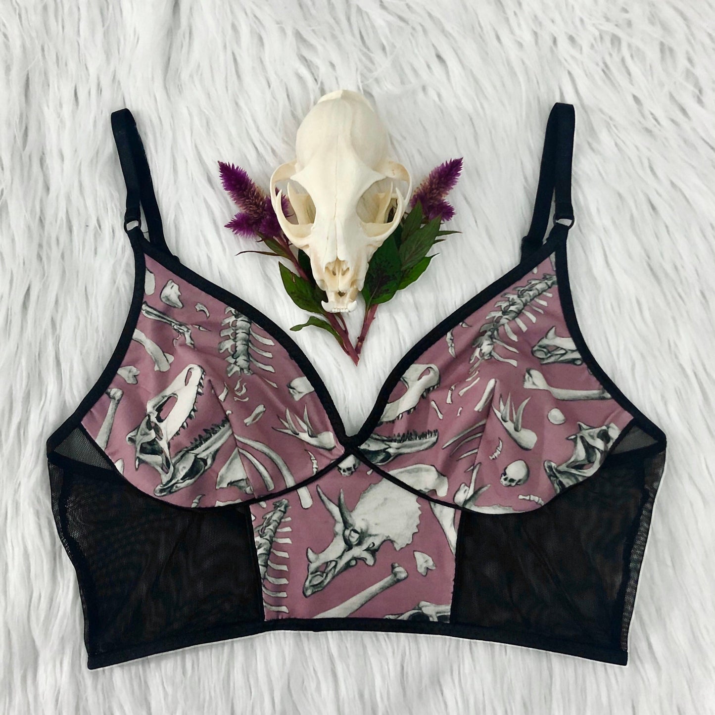 Bra - Pink Dino Bones - MTO