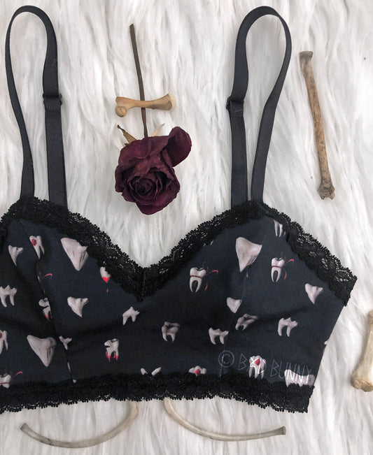 Bralette - Black Teeth - MTO