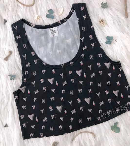 Crop Top - Black Teeth - Ready to Ship