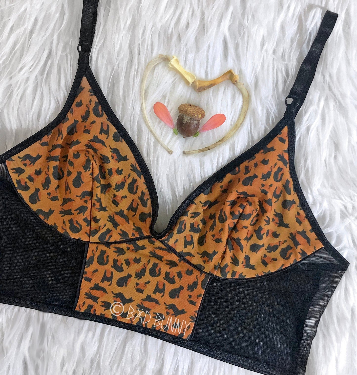 Bra - Orange Leopard Kitty - MTO