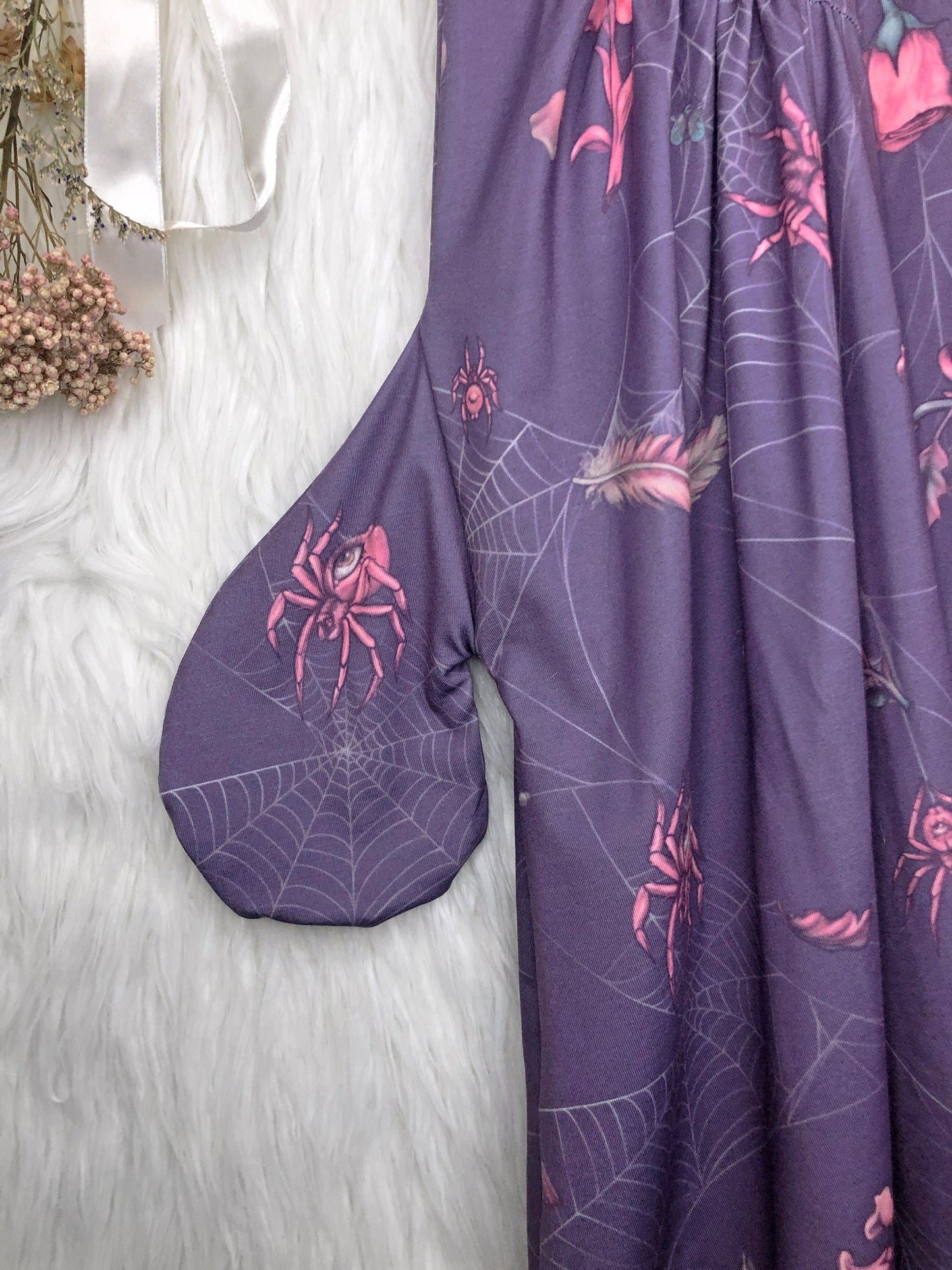 BB Doll Dress - Lavender Webs - MTO