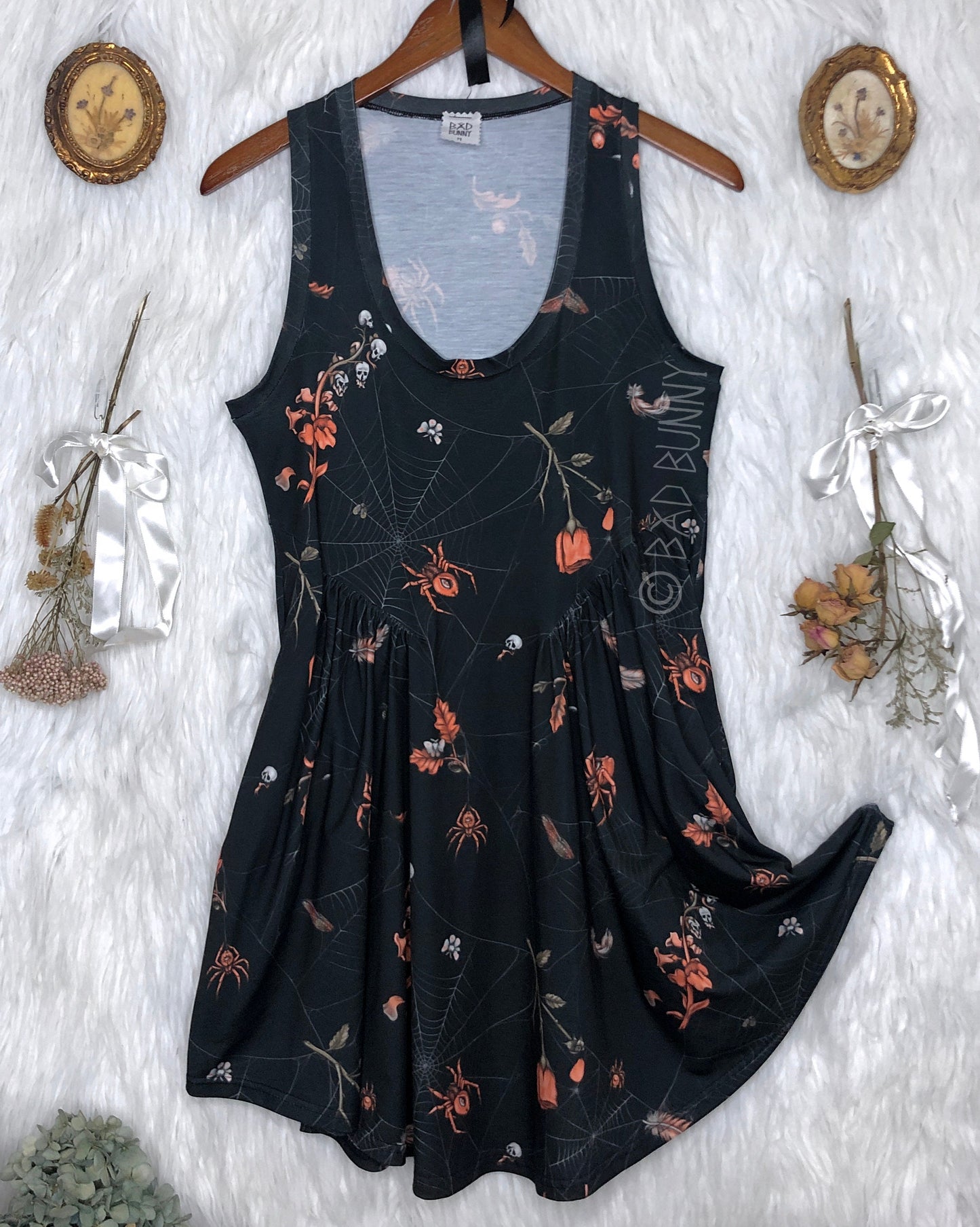 BB Doll Dress - Black Webs - MTO