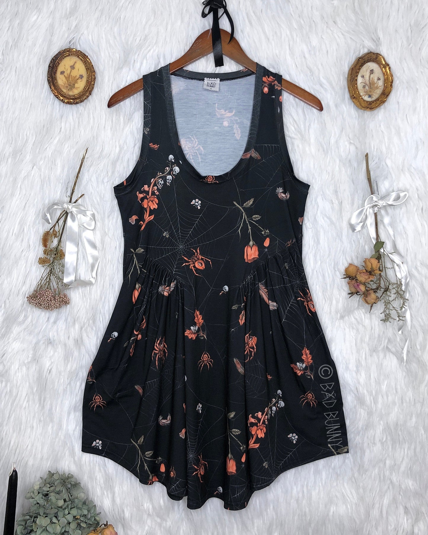 BB Doll Dress - Black Webs - MTO