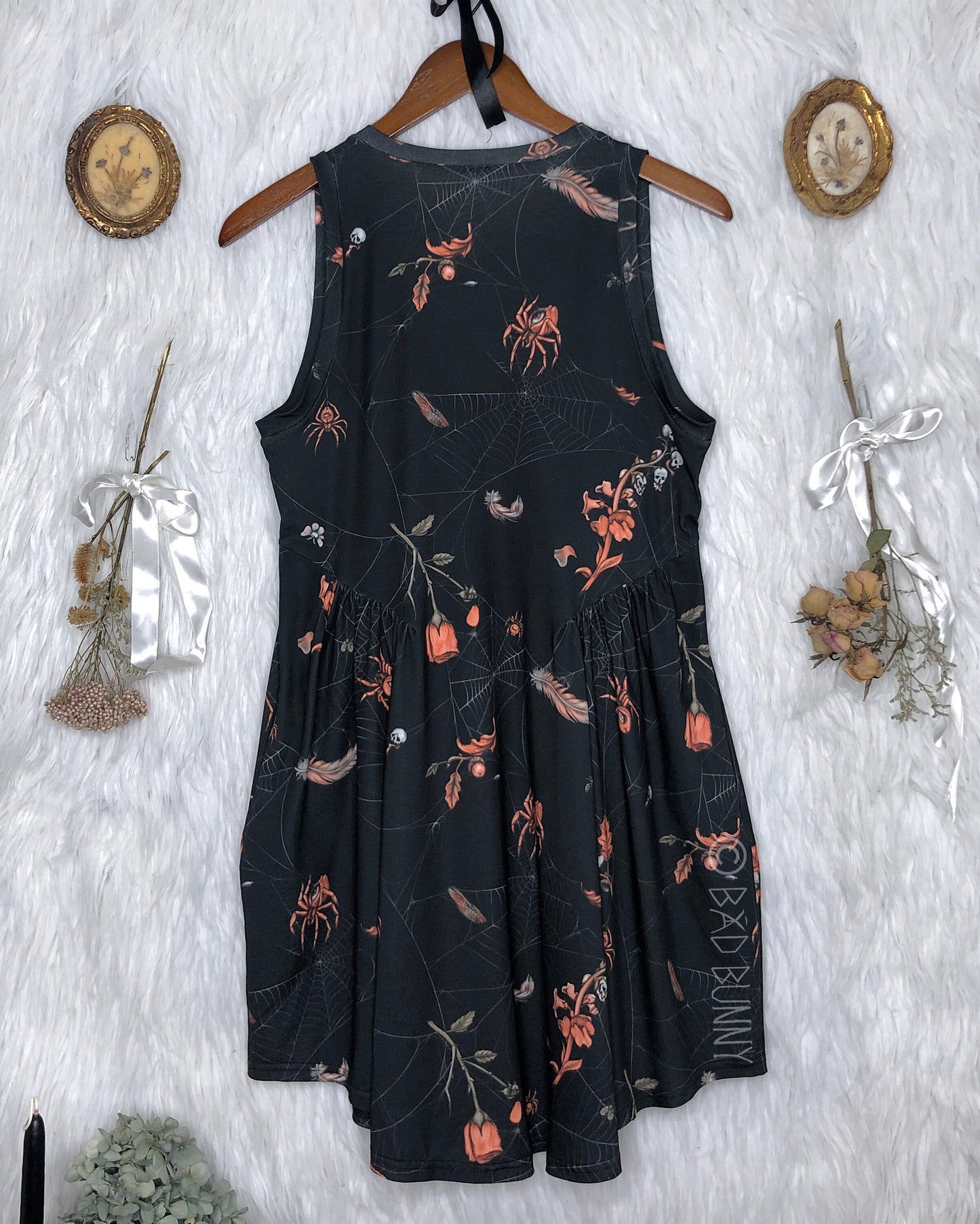 BB Doll Dress - Black Webs - MTO