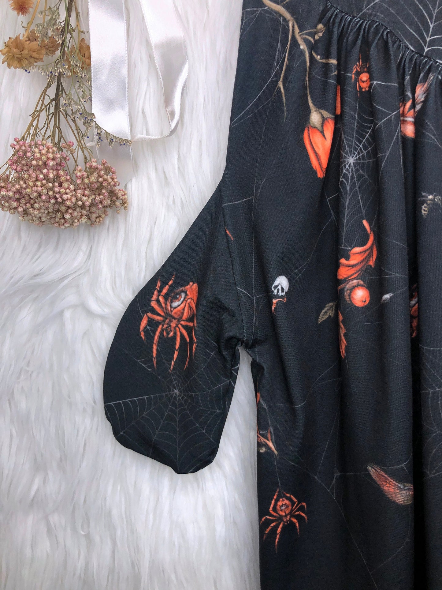 BB Doll Dress - Black Webs - MTO