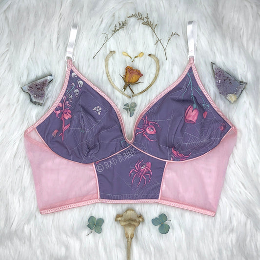 Bra - Lavender Webs - MTO