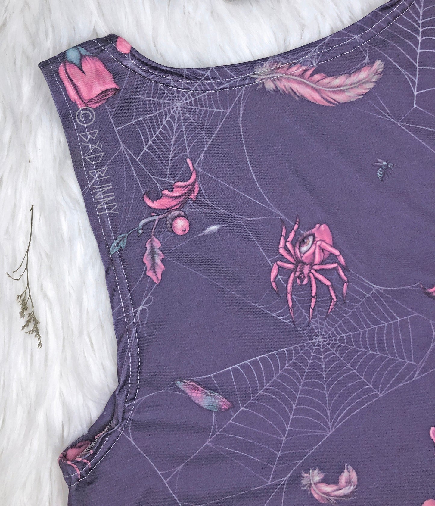 Crop Top - Lavender Webs - Ready to Ship