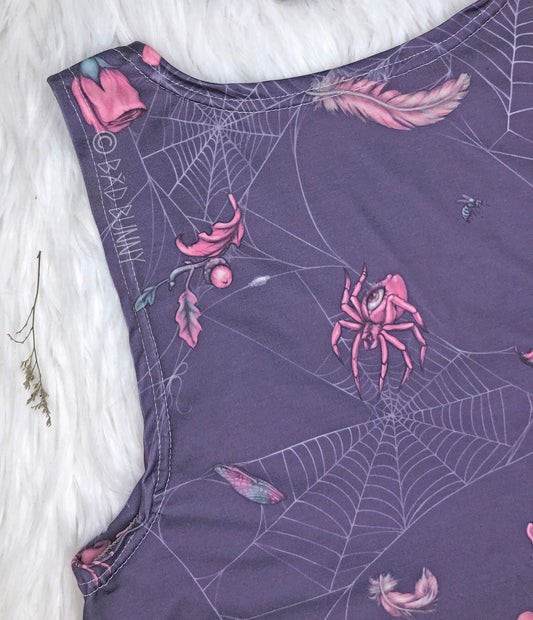 Crop Top - Lavender Webs - Ready to Ship