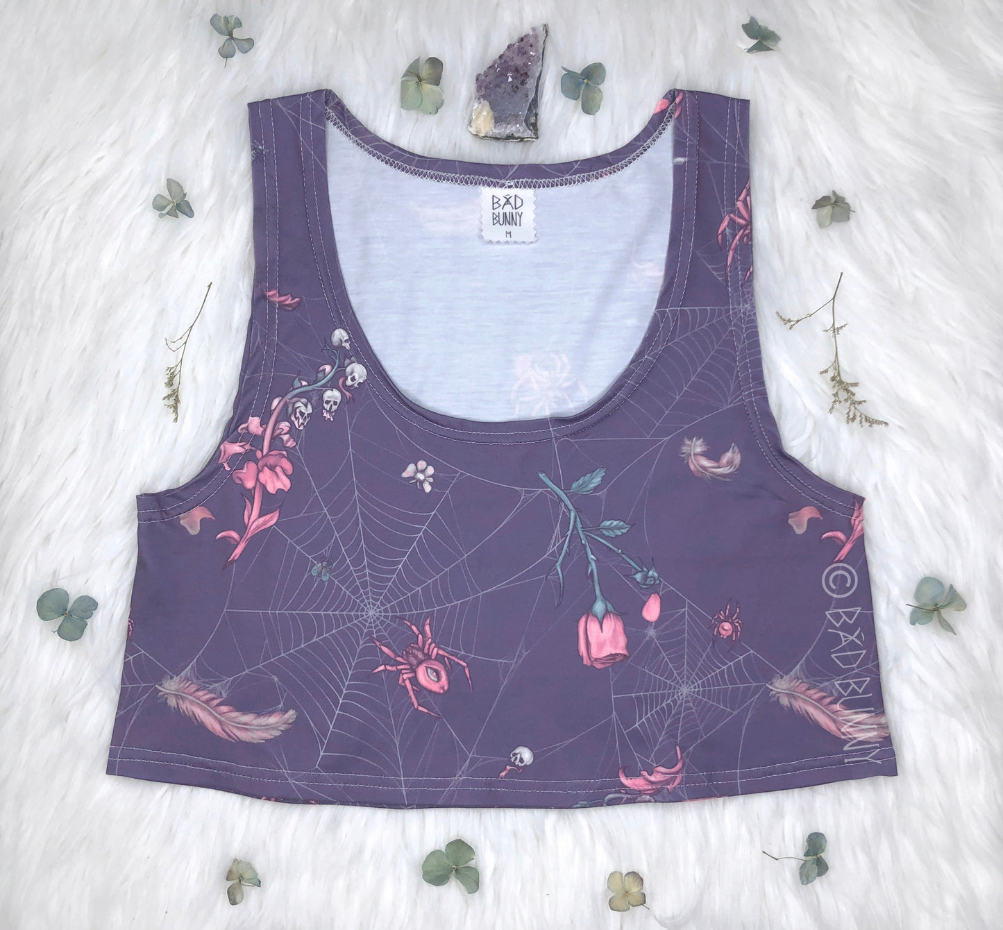Crop Top - Lavender Webs - MTO