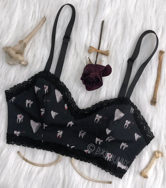 Bralette - Black Teeth - MTO