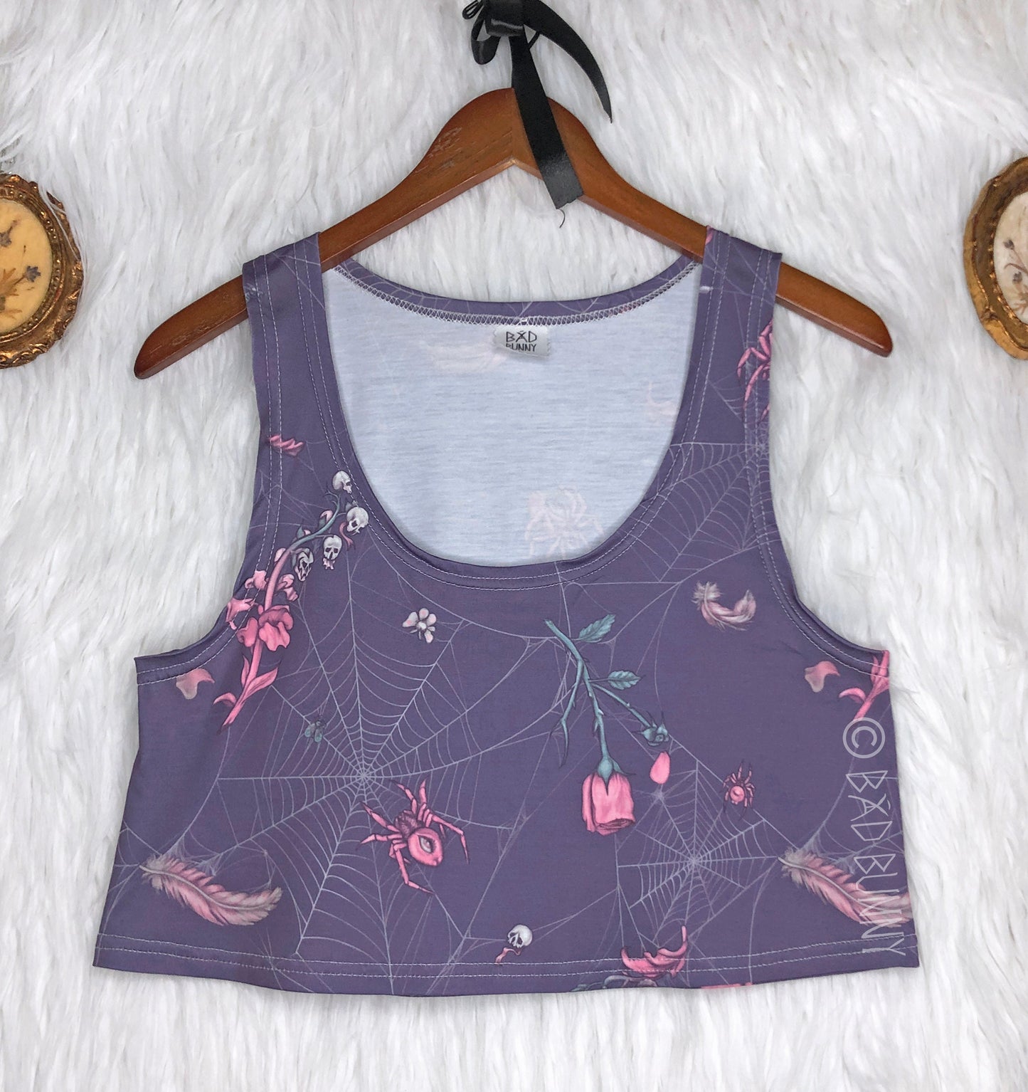 Crop Top - Lavender Webs - MTO