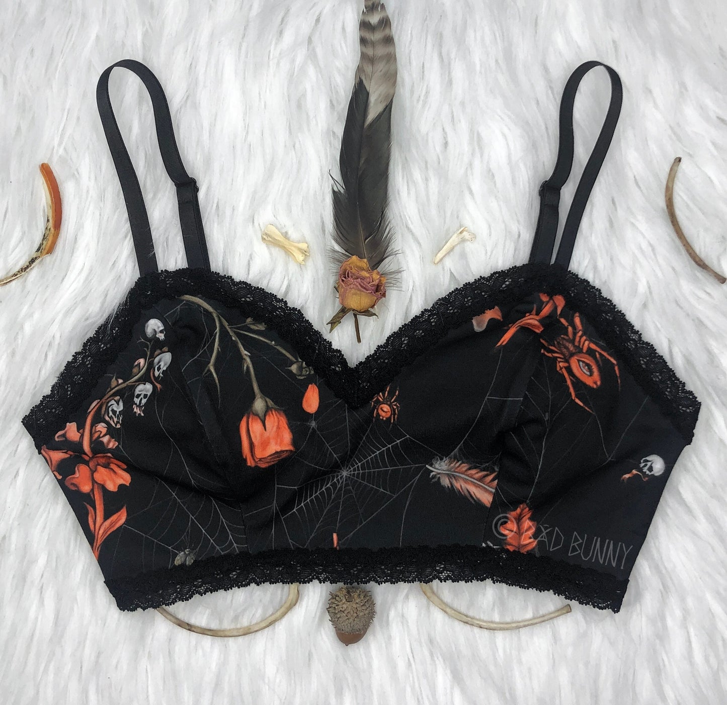 Bralette - Black Webs - MTO