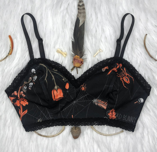 Bralette - Black Webs - MTO