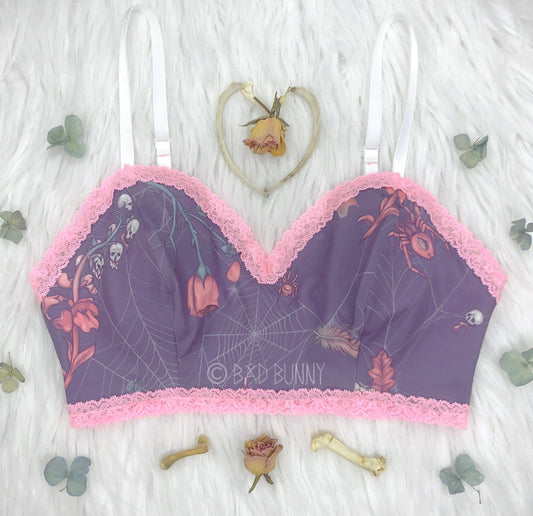 Bralette - Lavender Webs - MTO