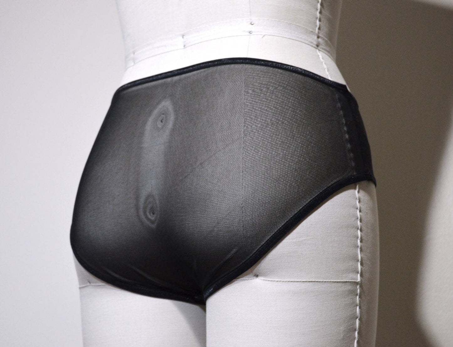 Sheer Panel Undies - Black Teeth - MTO