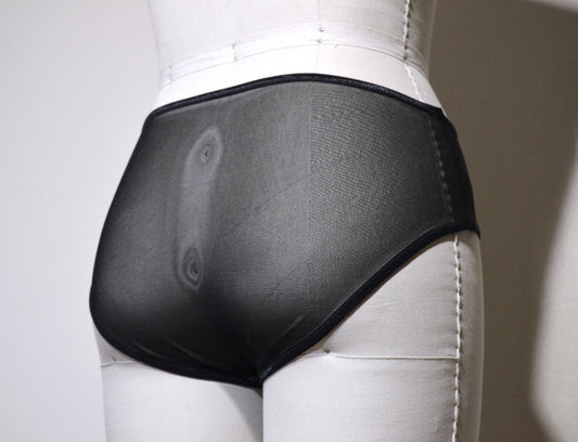 Sheer Panel Undies - Black Teeth - MTO