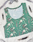 Crop Top - Sage Dino Bones - MTO