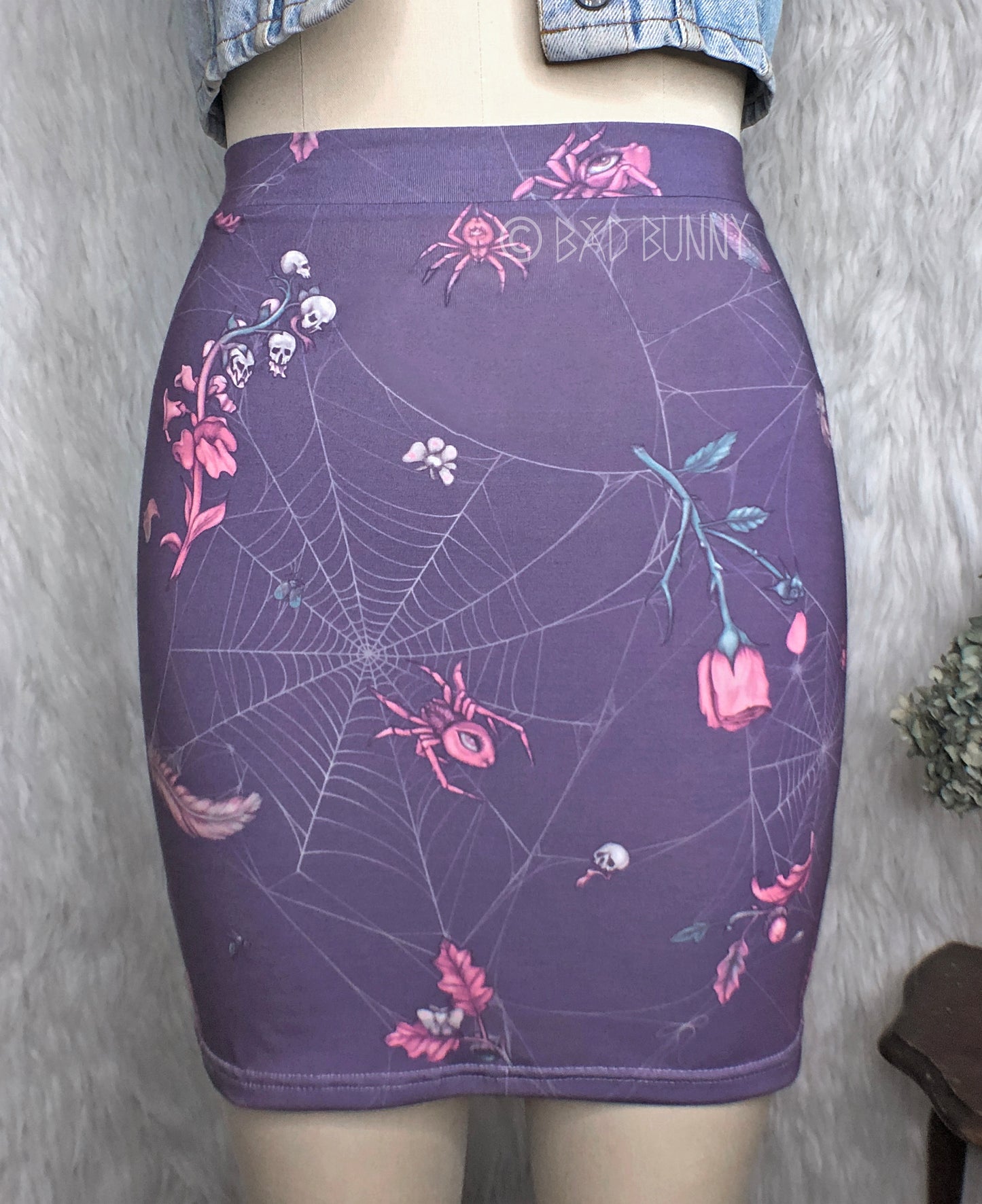 Miniskirt - Lavender Webs - MTO