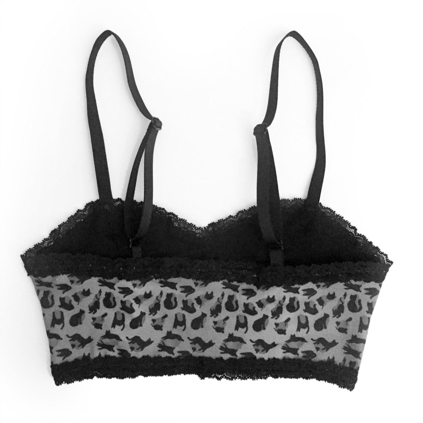 Bralette - Grey Leopard Kitty - MTO