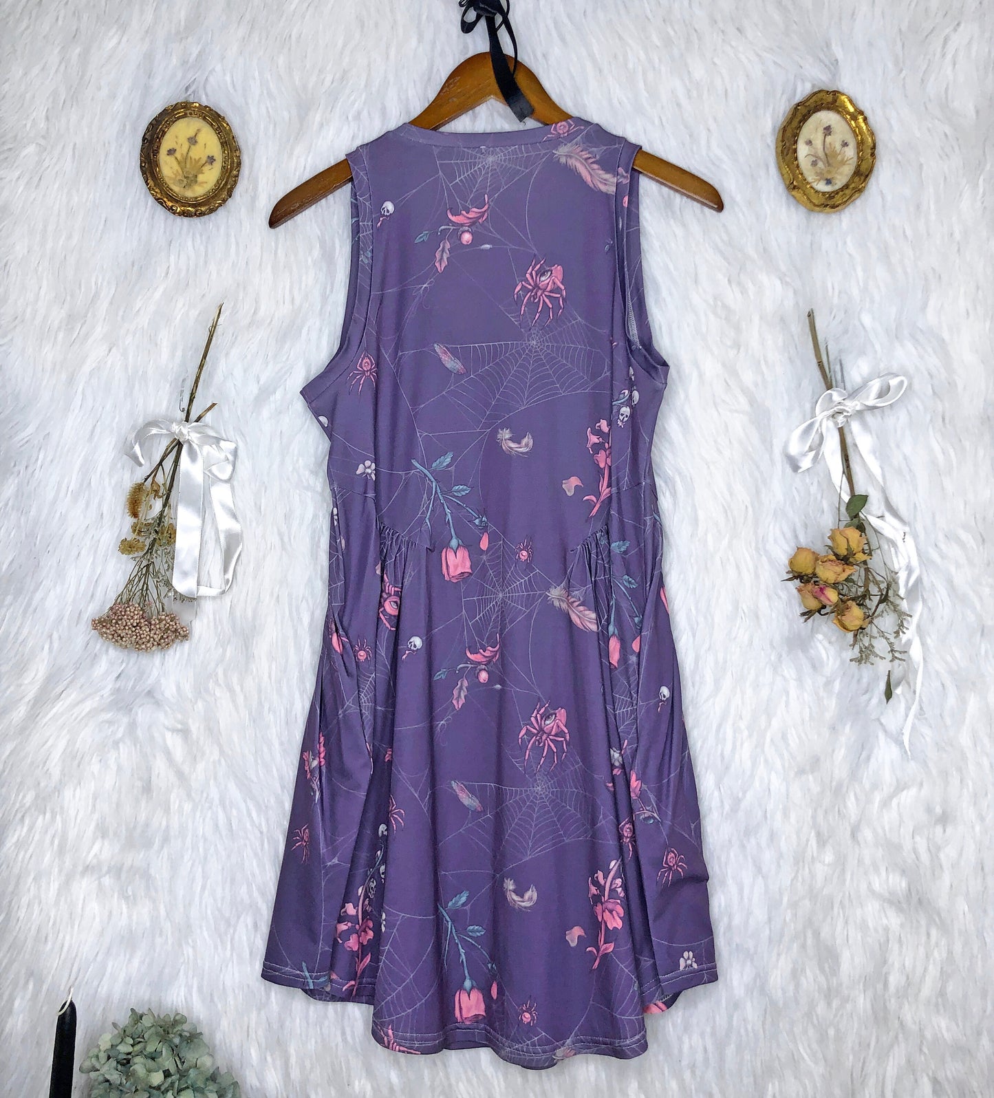 BB Doll Dress - Lavender Webs - MTO